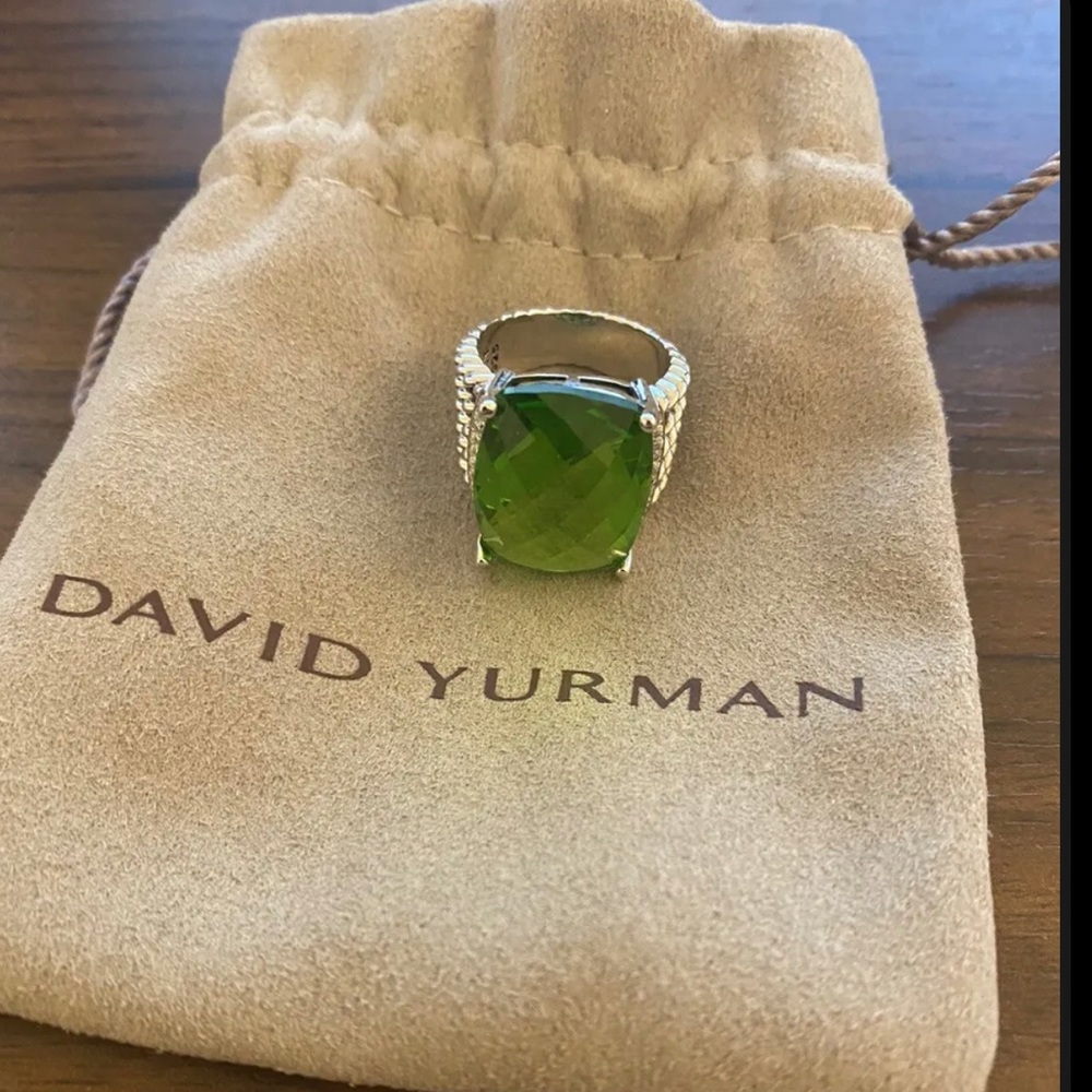 DAVID YURMAN WHEATON RING Peridot & Diamond size 5.5